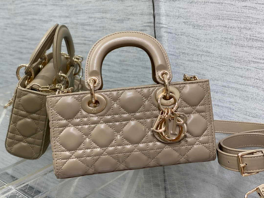 Dior Small Lady D-Joy Bag M0613 Light Pink Cannage Lambskin - Default Title - View 2