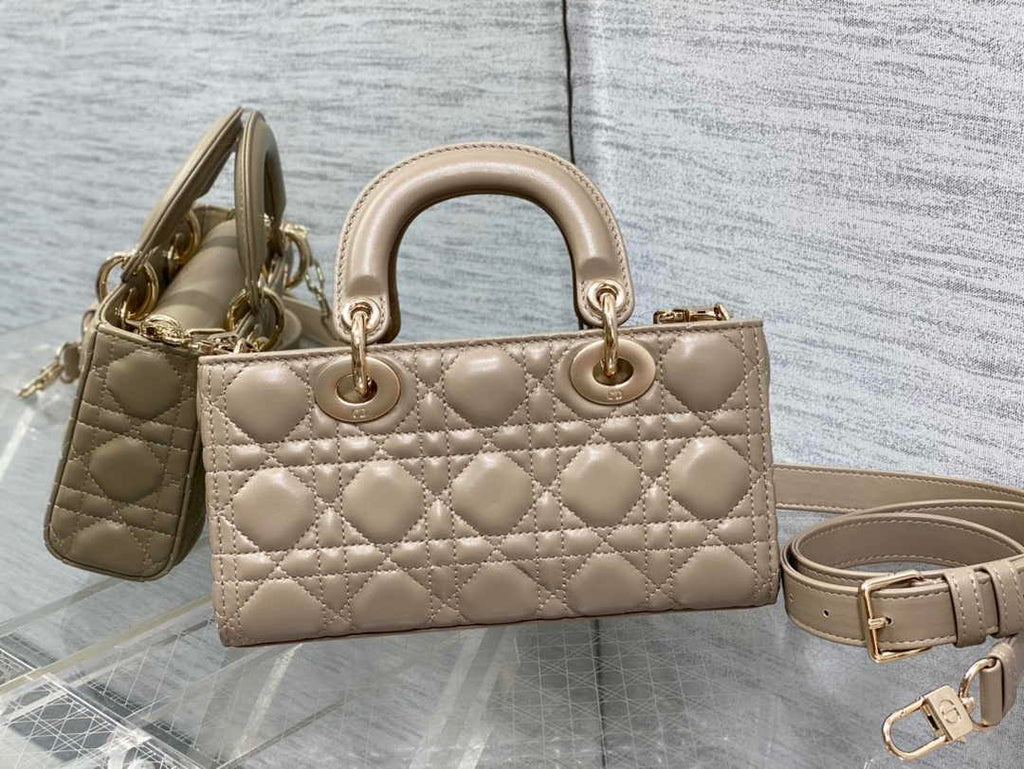 Dior Small Lady D-Joy Bag M0613 Light Pink Cannage Lambskin - Default Title - View 3