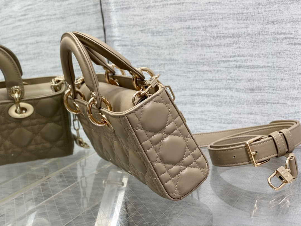 Dior Small Lady D-Joy Bag M0613 Light Pink Cannage Lambskin - Default Title - View 4