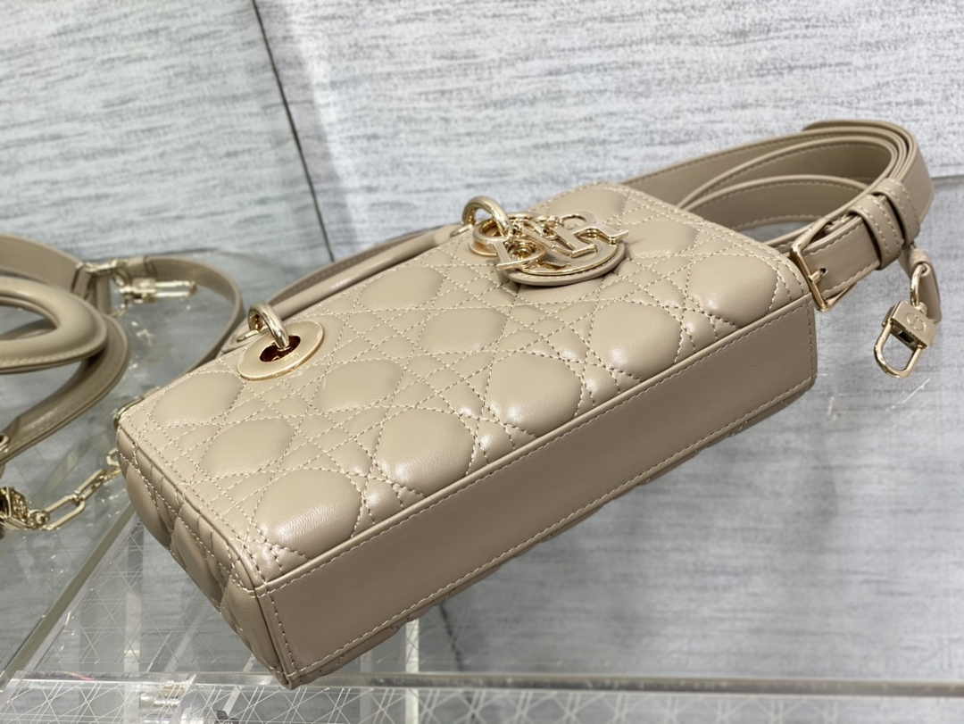Dior Small Lady D-Joy Bag M0613 Light Pink Cannage Lambskin - Default Title - View 6