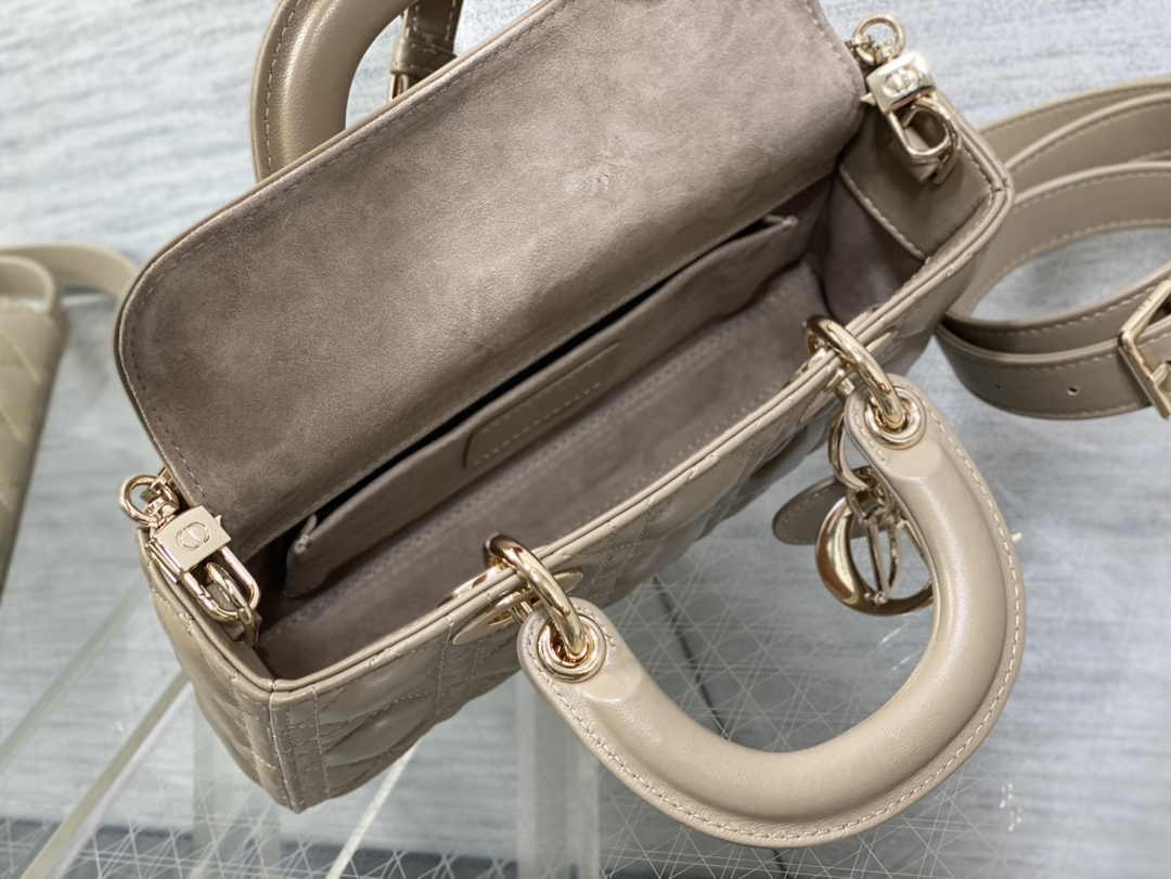 Dior Small Lady D-Joy Bag M0613 Light Pink Cannage Lambskin - Default Title - View 5