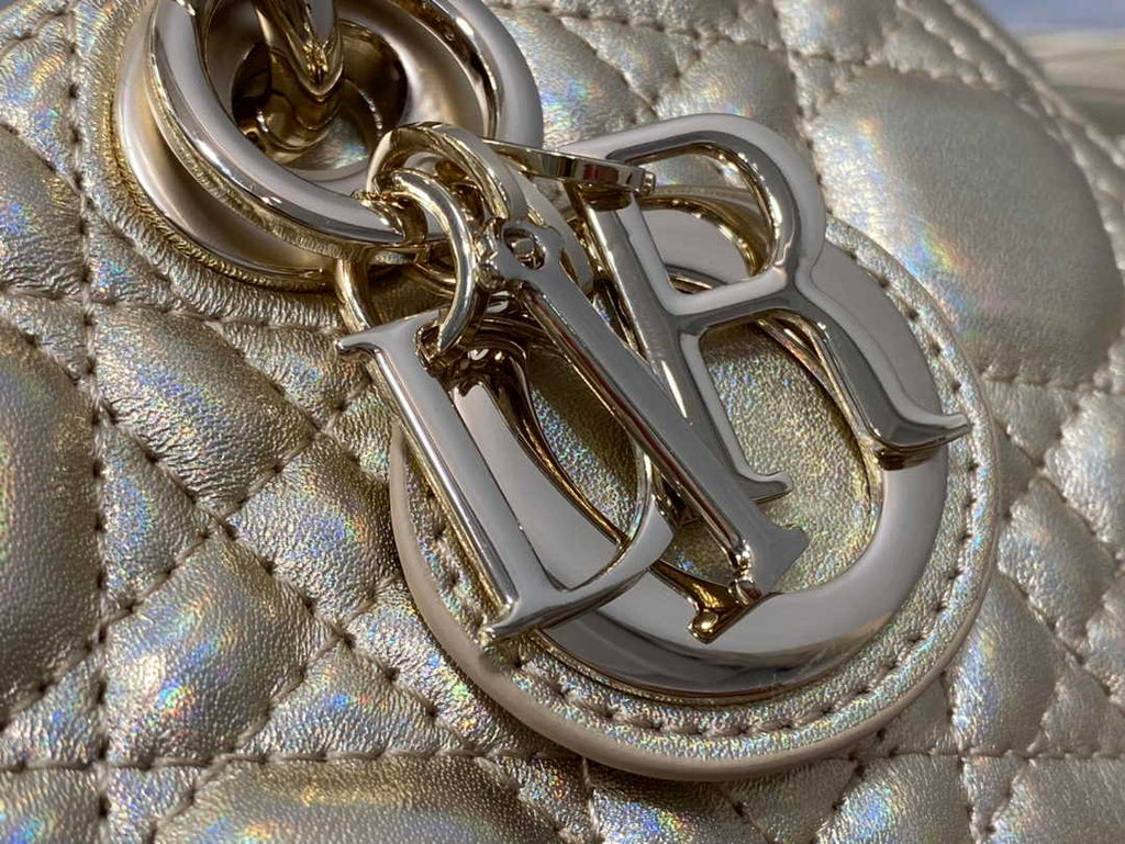 Dior Small Lady D-Joy Bag M0613 Gold Cannage Lambskin - Default Title - View 6