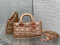 Dior Small Lady D-Joy Bag M0613 Bronze Cannage Lambskin - Default Title - View 1