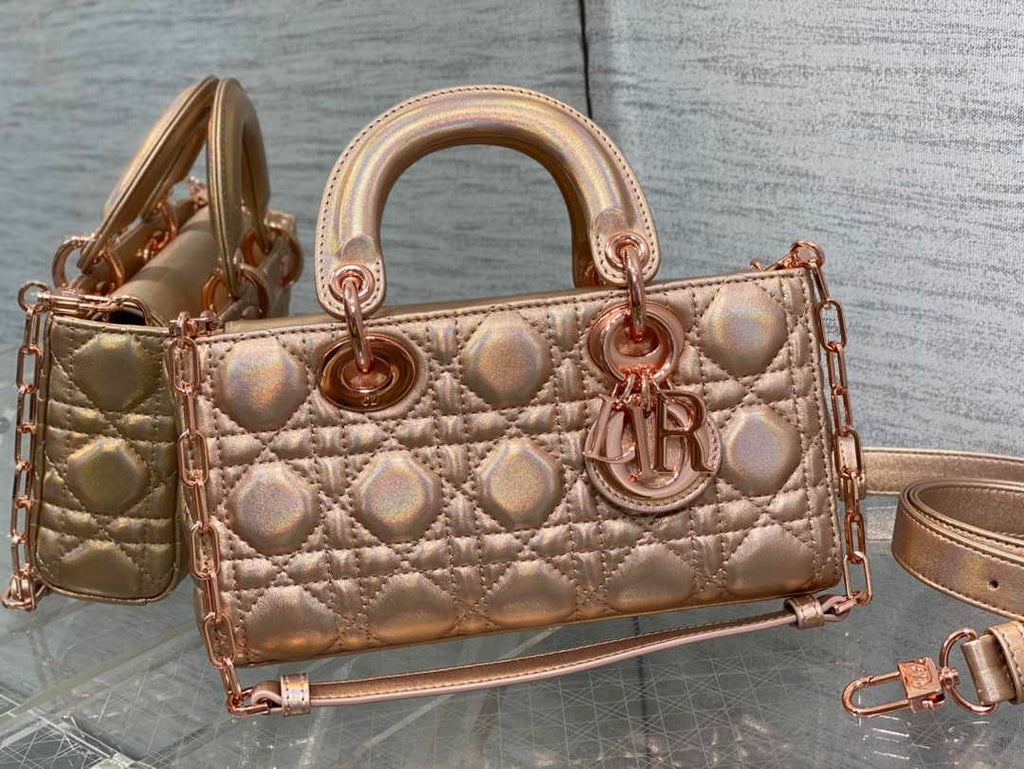 Dior Small Lady D-Joy Bag M0613 Bronze Cannage Lambskin - Default Title - View 2
