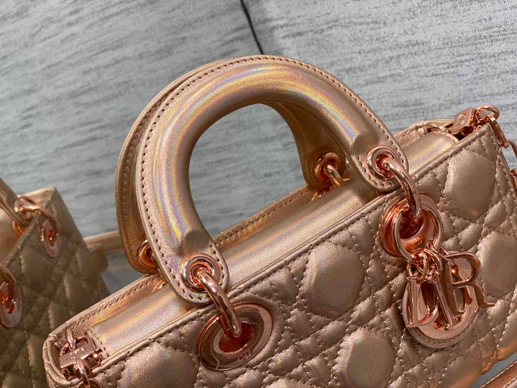 Dior Small Lady D-Joy Bag M0613 Bronze Cannage Lambskin - Default Title - View 7