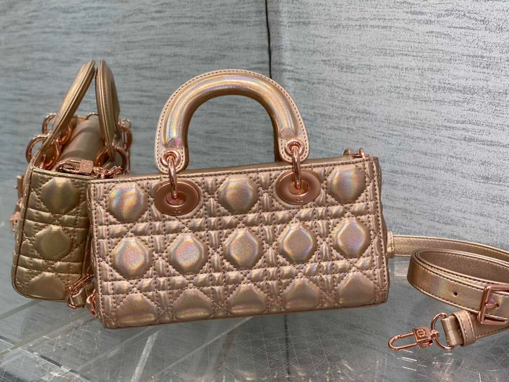 Dior Small Lady D-Joy Bag M0613 Bronze Cannage Lambskin - Default Title - View 3