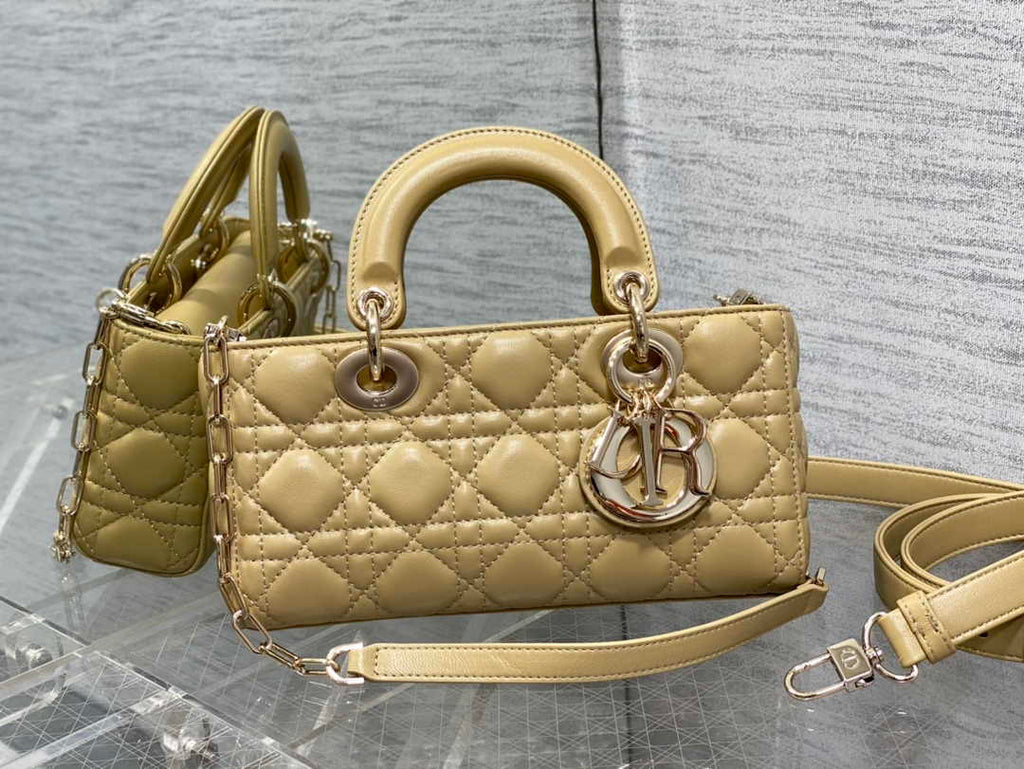 Dior Small Lady D-Joy Bag M0613 Yellow Cannage Lambskin - Default Title - View 2
