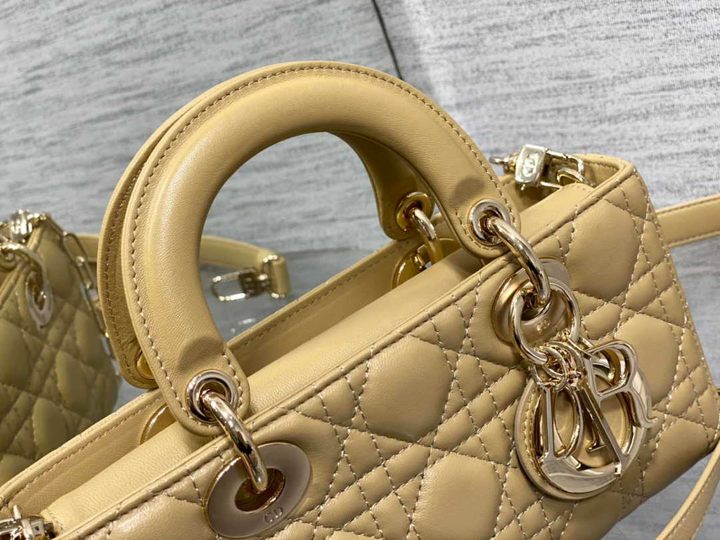 Dior Small Lady D-Joy Bag M0613 Yellow Cannage Lambskin - Default Title - View 5
