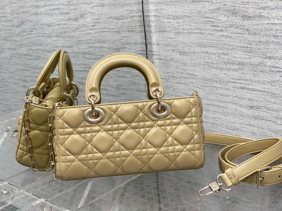 Dior Small Lady D-Joy Bag M0613 Yellow Cannage Lambskin - Default Title - View 3