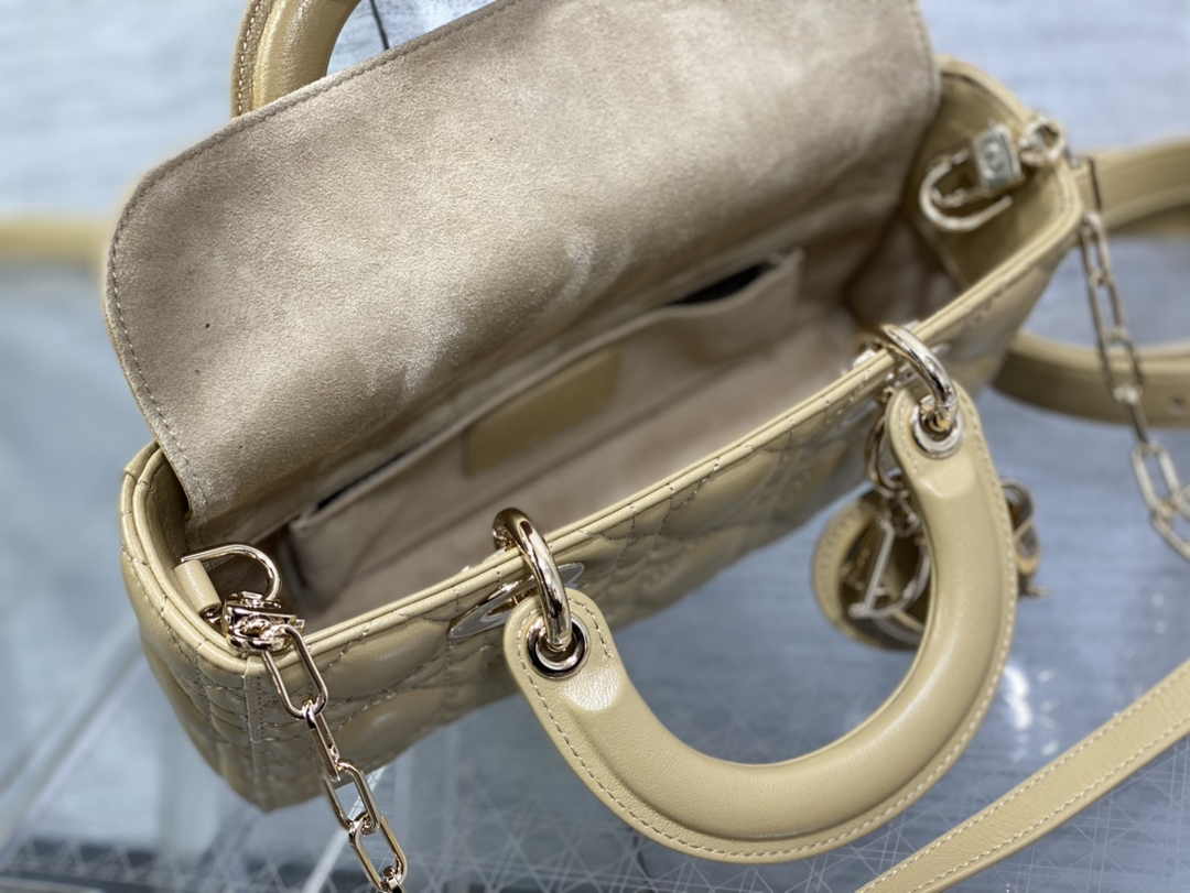 Dior Small Lady D-Joy Bag M0613 Yellow Cannage Lambskin - Default Title - View 4
