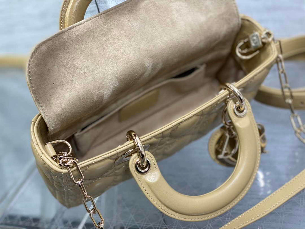 Dior Small Lady D-Joy Bag M0613 Yellow Cannage Lambskin - Default Title - View 4