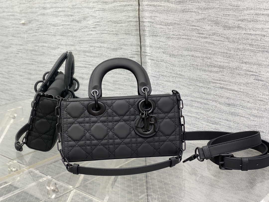 Dior Small Lady D-Joy Bag M0613 Cannage Black Lambskin - Default Title - View 1