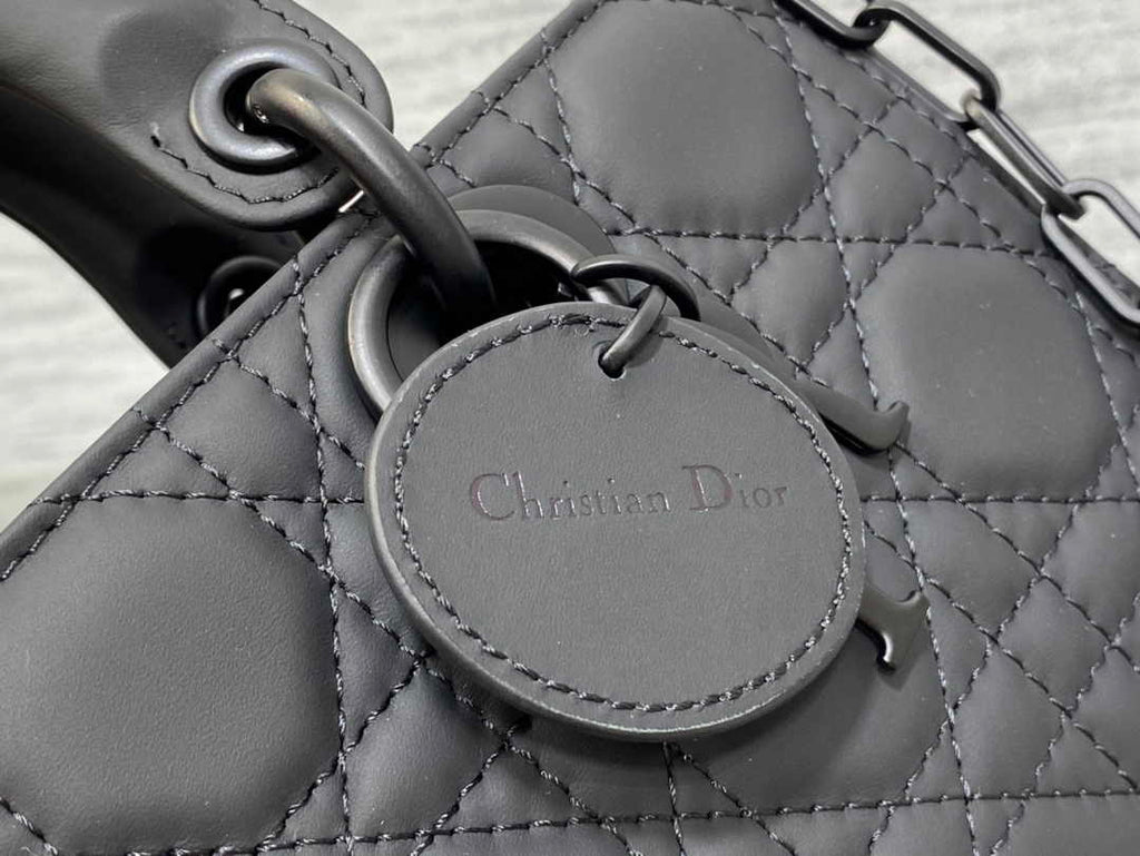 Dior Small Lady D-Joy Bag M0613 Cannage Black Lambskin - Default Title - View 7