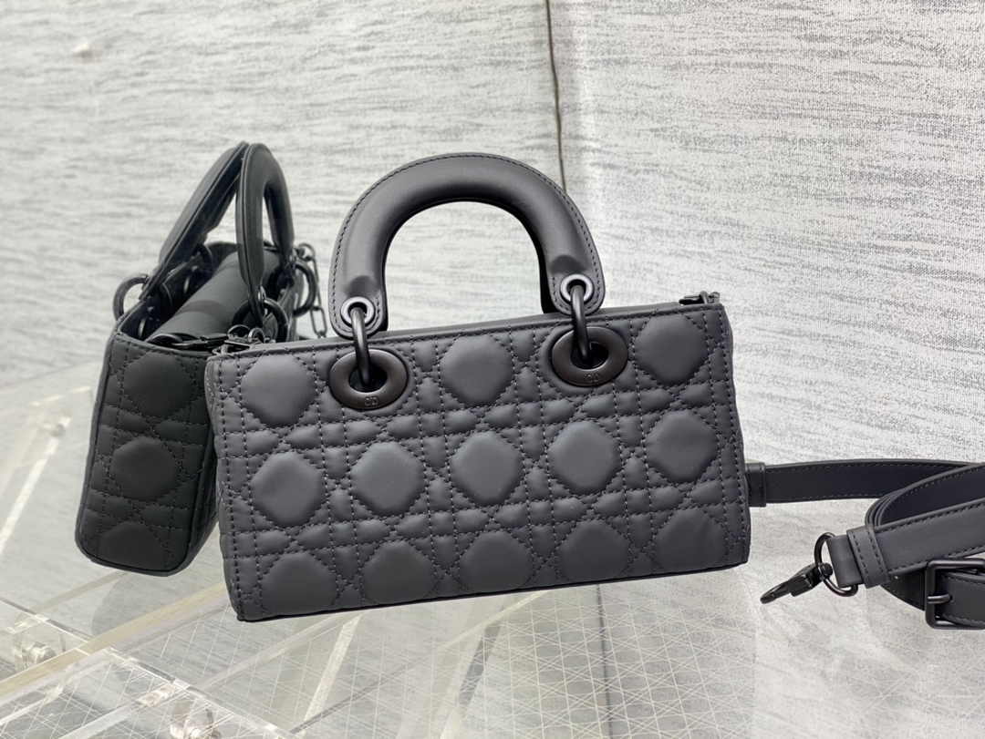 Dior Small Lady D-Joy Bag M0613 Cannage Black Lambskin - Default Title - View 3