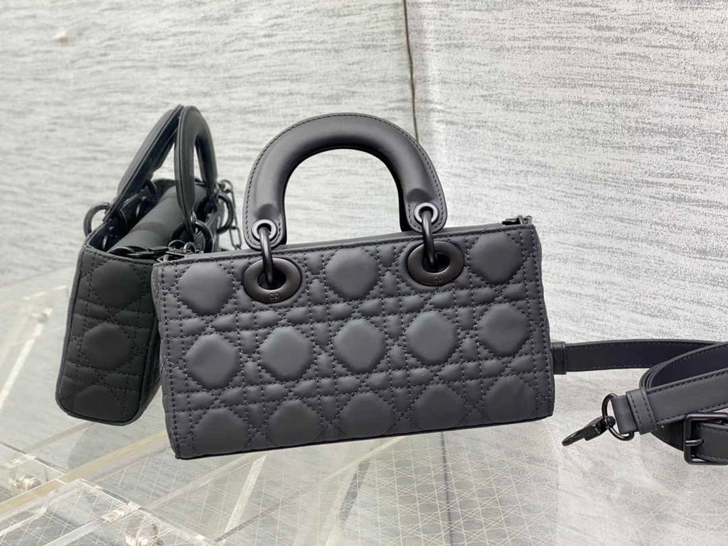 Dior Small Lady D-Joy Bag M0613 Cannage Black Lambskin - Default Title - View 3