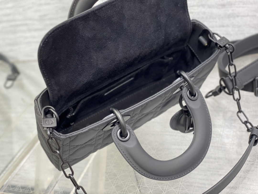 Dior Small Lady D-Joy Bag M0613 Cannage Black Lambskin - Default Title - View 4