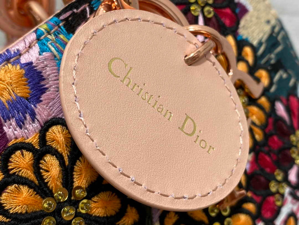 Dior Small Lady D-Joy Bag M0613 Pink Cannage Calfskin E70 - Default Title - View 9