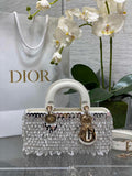 Dior Small Lady D-Joy Bag M0613 White Cannage Calfskin - Default Title - View 1