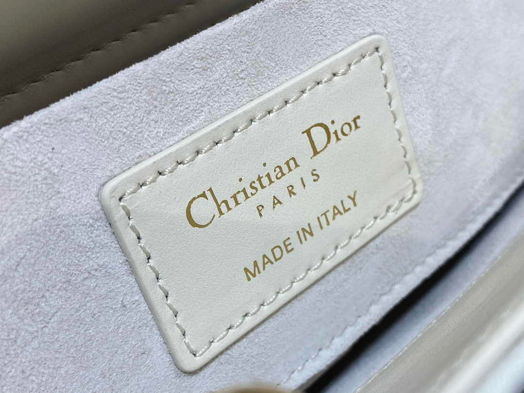 Dior Small Lady D-Joy Bag M0613 White Cannage Calfskin - Default Title - View 7
