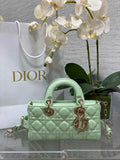 Dior Small Lady D-Joy Bag M0613 Green Calfskin E813 - Default Title - View 1