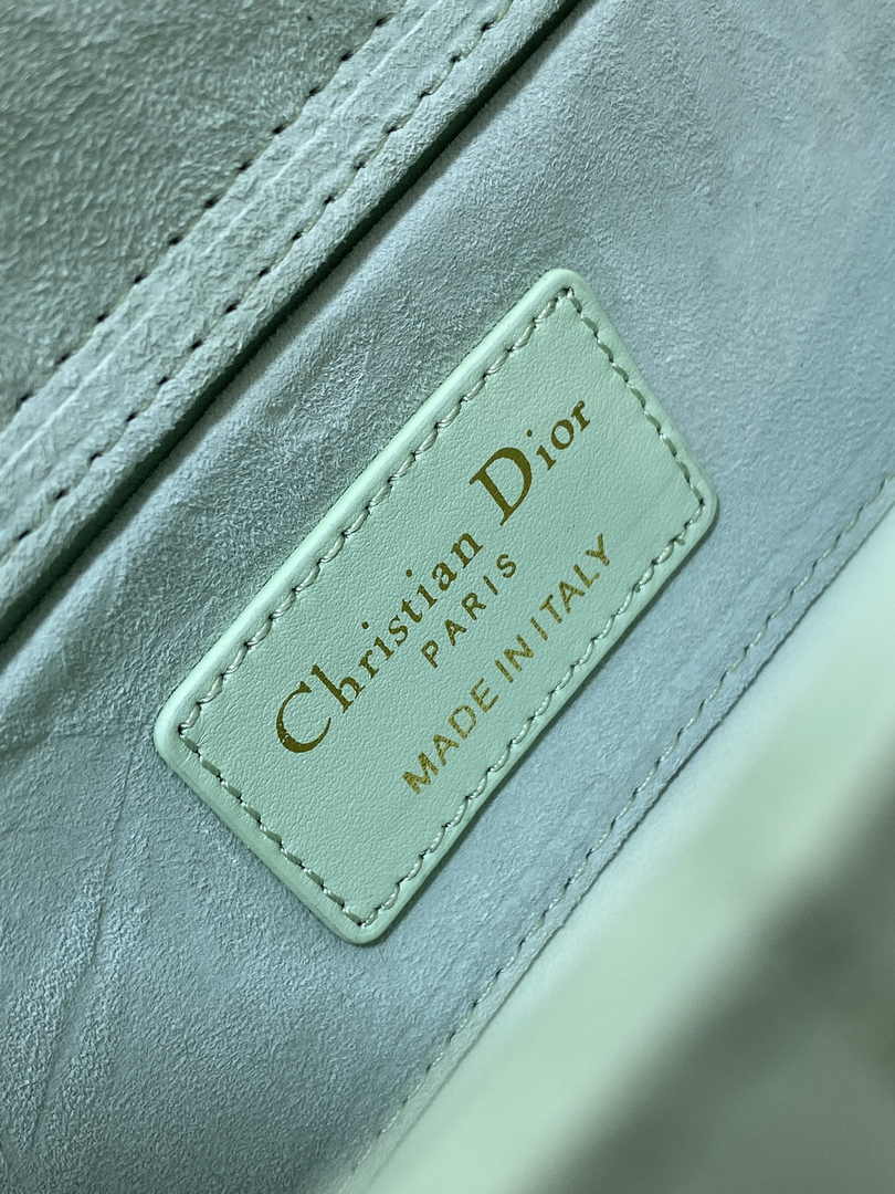 Dior Small Lady D-Joy Bag M0613 Green Calfskin E813 - Default Title - View 7