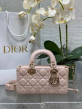 Dior Small Lady D-Joy Bag M0613 Dark Beige Calfskin E814 - Default Title - View 1