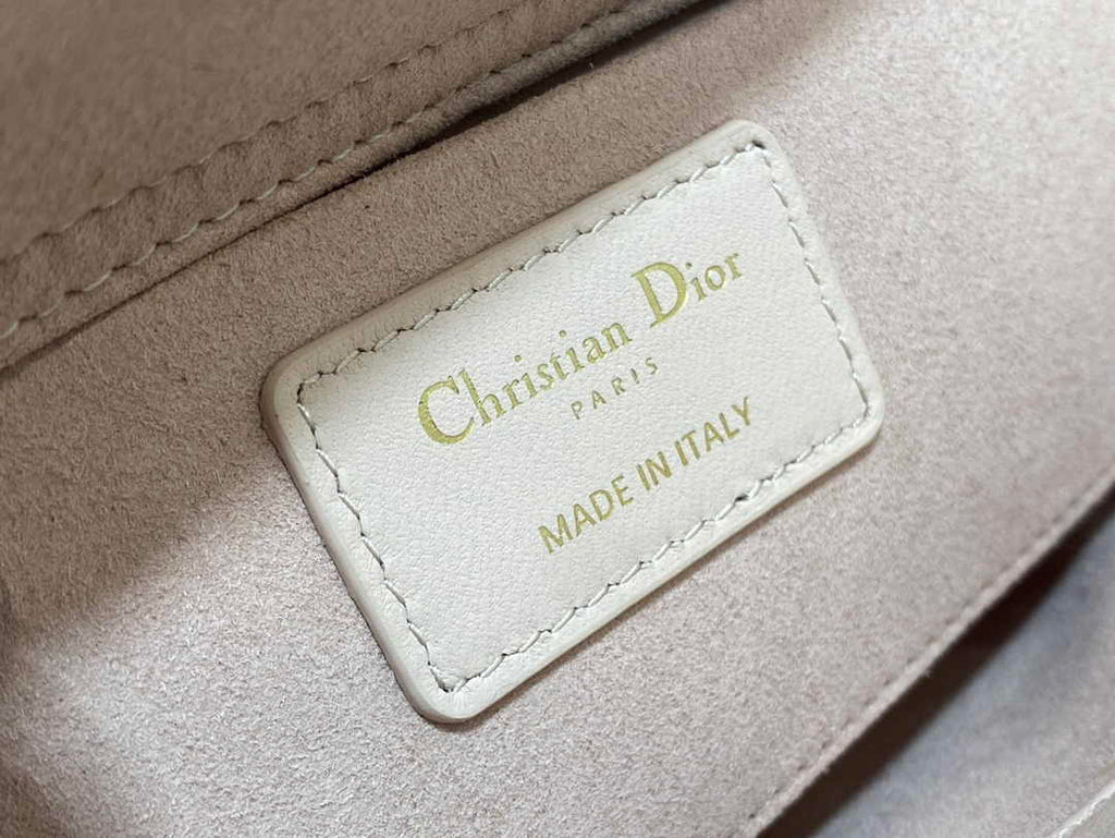 Dior Small Lady D-Joy Bag M0613 Dark Beige Calfskin E814 - Default Title - View 7