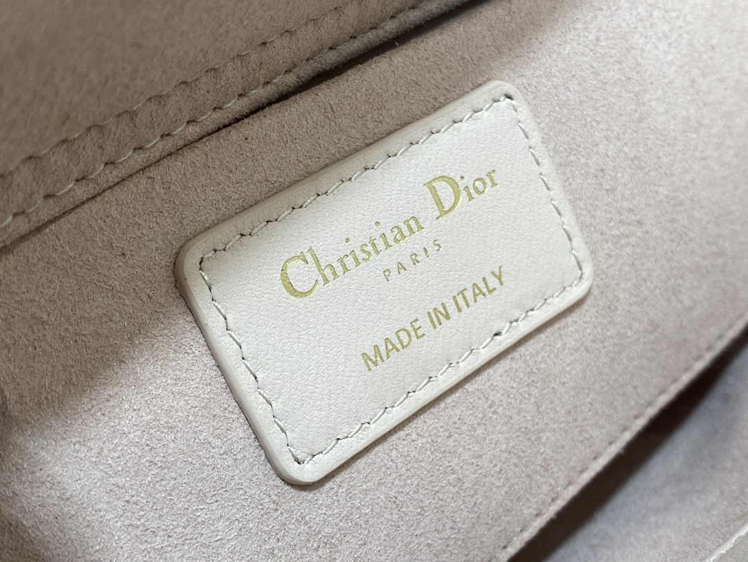 Dior Small Lady D-Joy Bag M0613 Dark Beige Calfskin E814 - Default Title - View 7