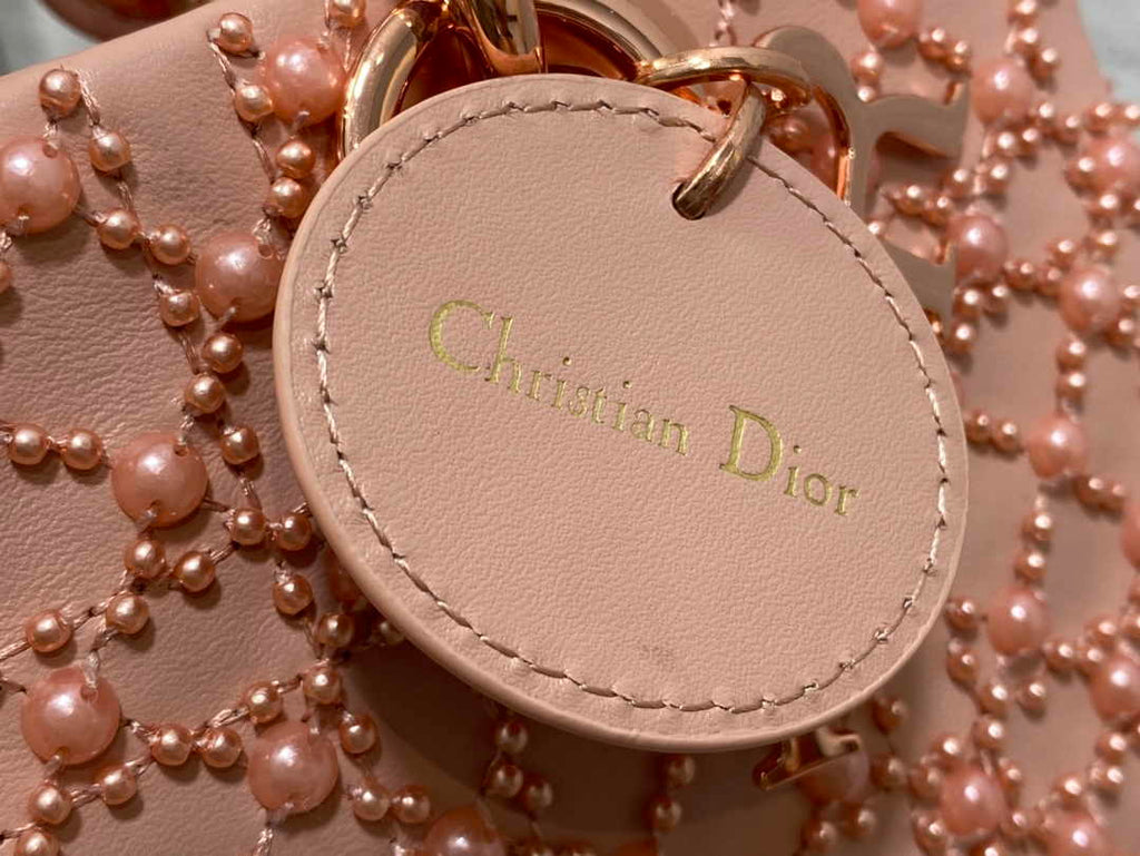 Dior Small Lady D-Joy Bag M0613 Pink Calfskin E811 - Default Title - View 9