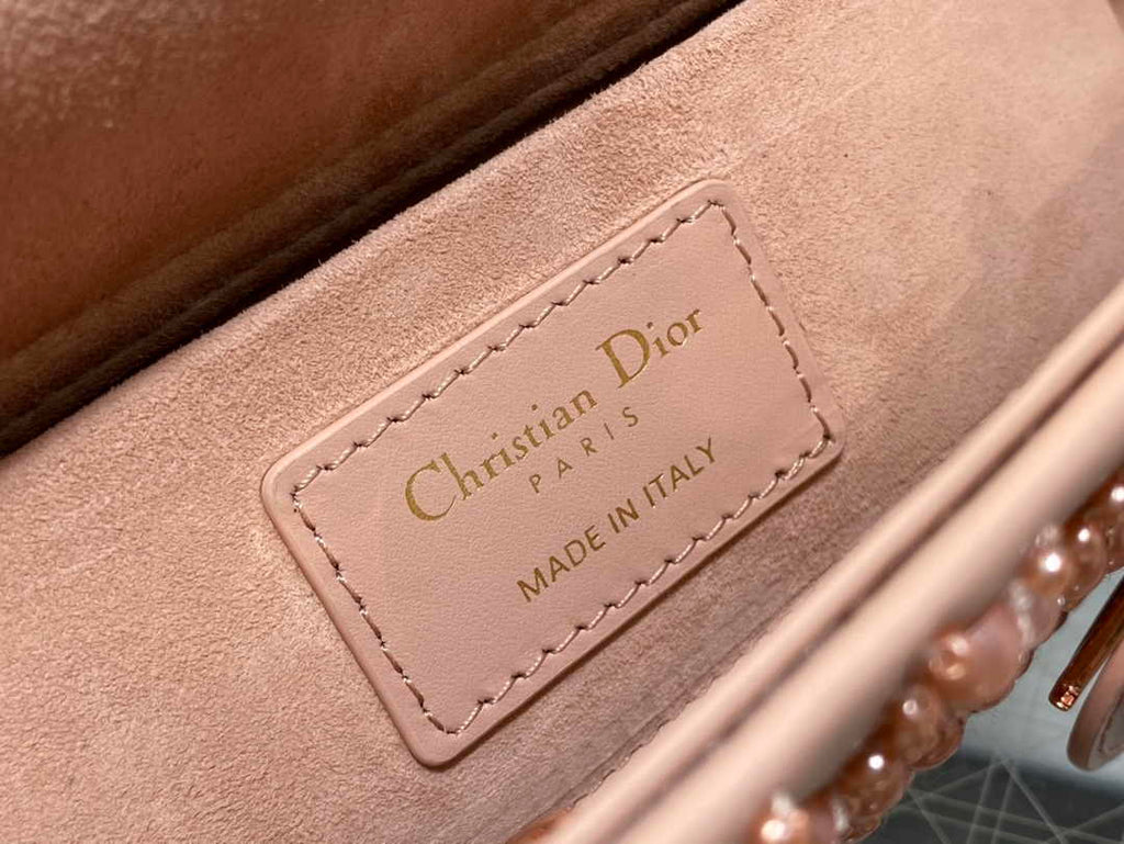 Dior Small Lady D-Joy Bag M0613 Pink Calfskin E811 - Default Title - View 7