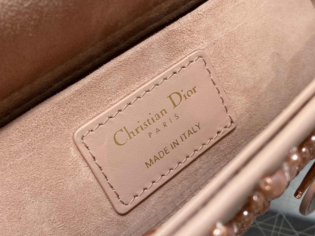 Dior Small Lady D-Joy Bag M0613 Pink Calfskin E811 - Default Title - View 7