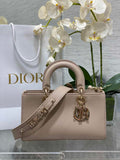 Dior Small Lady D-Sire My ABCDior Bag M1150 Powder Beige Bull Leather - Default Title - View 1