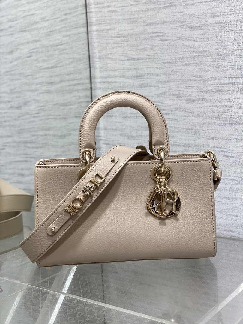 Dior Small Lady D-Sire My ABCDior Bag M1150 Powder Beige Bull Leather - Default Title - View 2