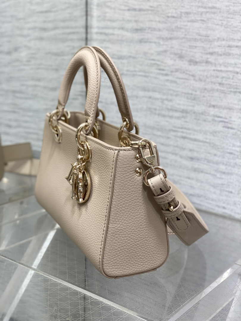 Dior Small Lady D-Sire My ABCDior Bag M1150 Powder Beige Bull Leather - Default Title - View 4