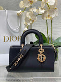 Dior Small Lady D-Sire My ABCDior Bag M1150 Black Bull Leather - Default Title - View 1
