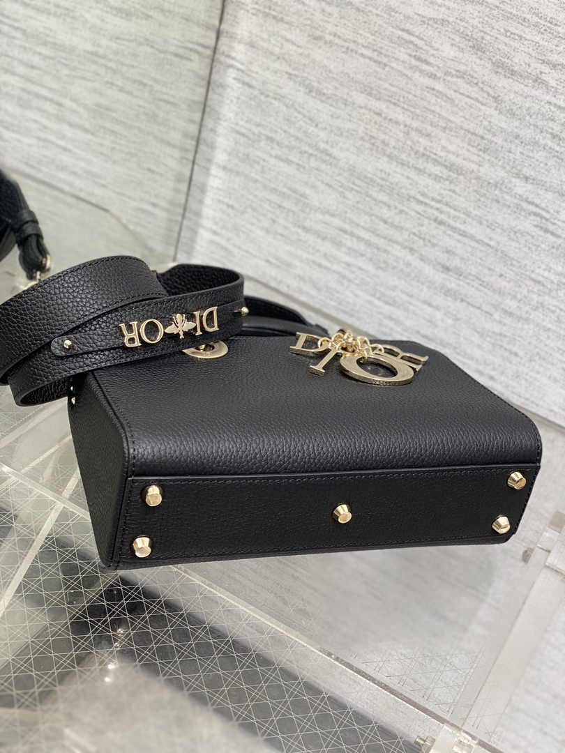 Dior Small Lady D-Sire My ABCDior Bag M1150 Black Bull Leather - Default Title - View 5