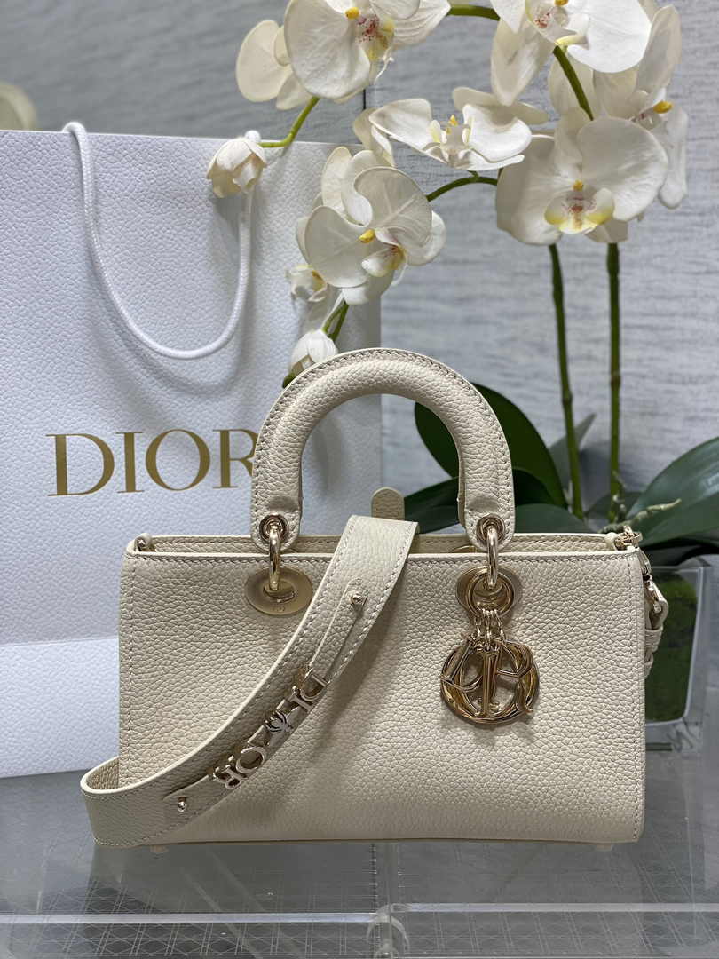 Dior Small Lady D-Sire My ABCDior Bag M1150 Beige Bull Leather - Default Title - View 1