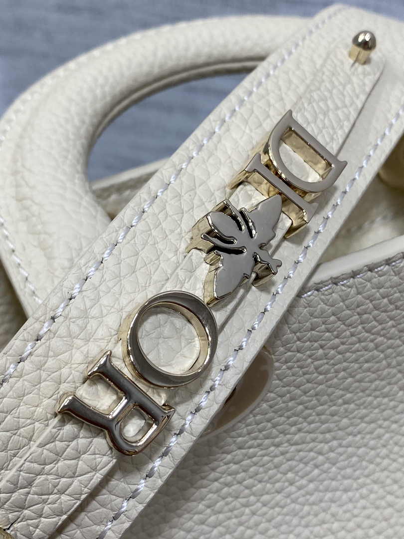 Dior Small Lady D-Sire My ABCDior Bag M1150 Beige Bull Leather - Default Title - View 9
