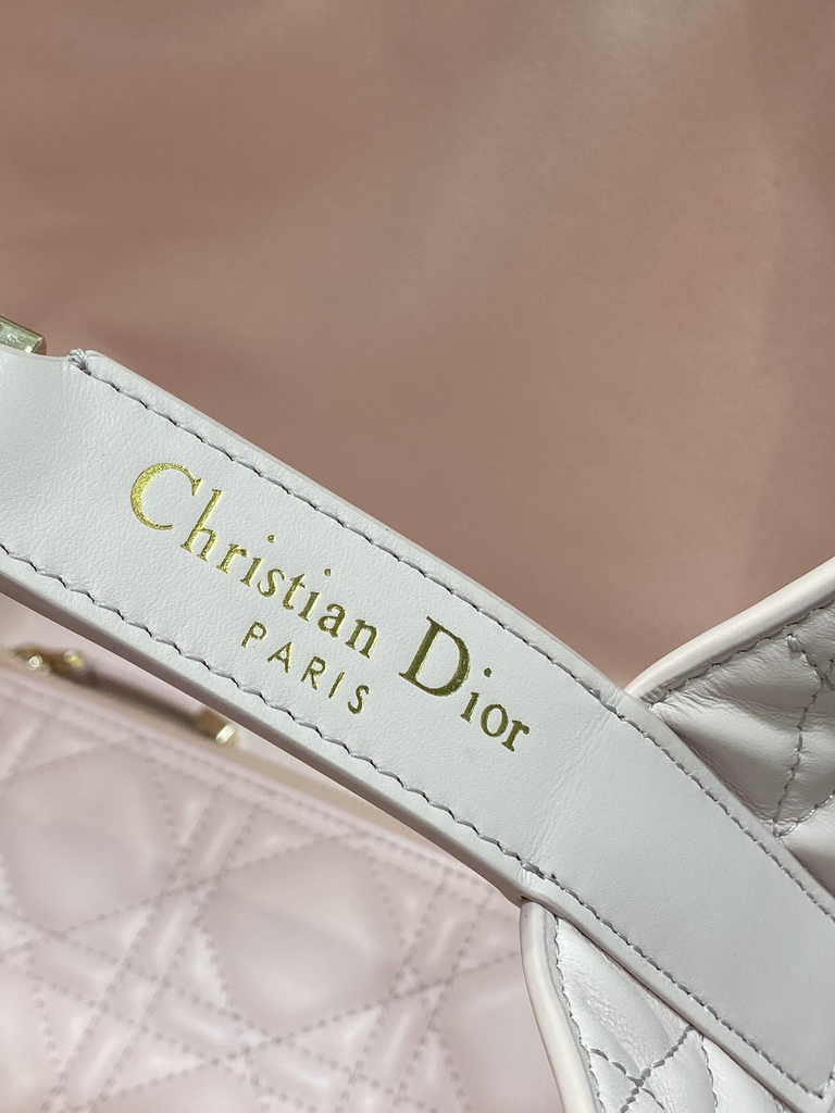Medium Dior Toujours Bag M2821 Pink Macrocannage Calfskin