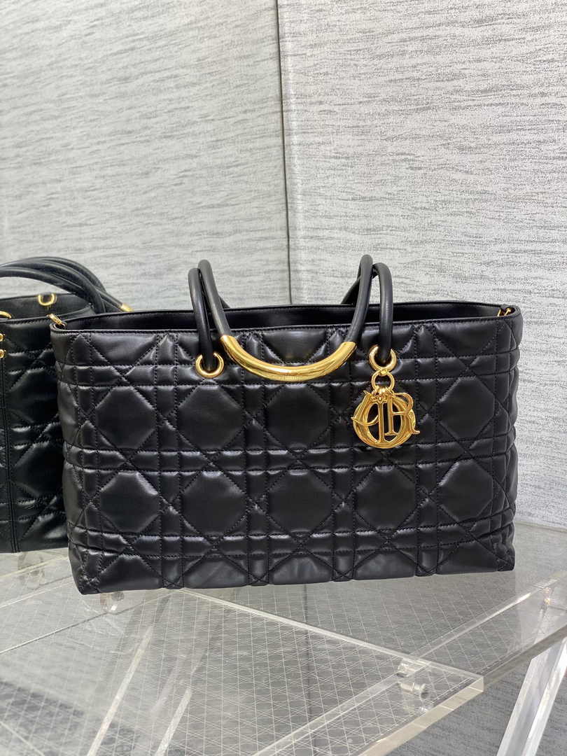 Dior Toujours Bag Black Macrocannage Calfskin - Default Title - View 4
