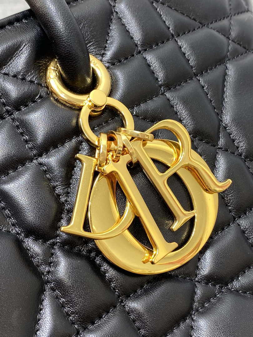 Dior Toujours Bag Black Macrocannage Calfskin - Default Title - View 8