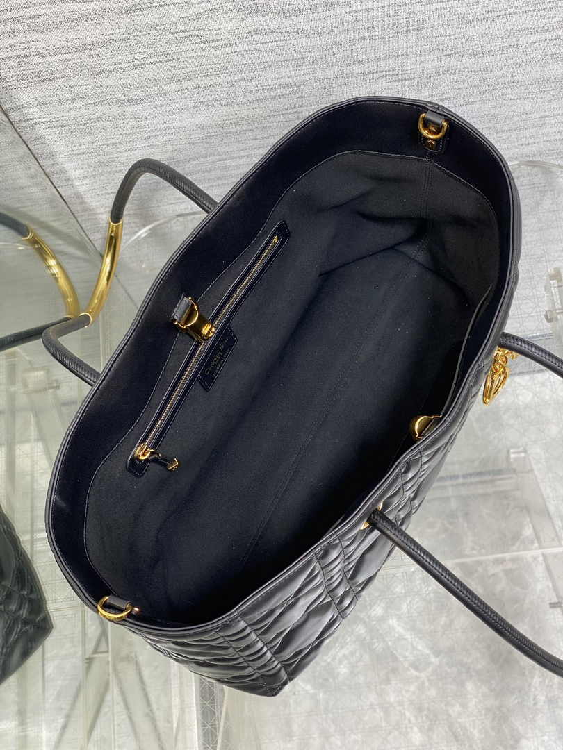 Dior Toujours Bag Black Macrocannage Calfskin - Default Title - View 7