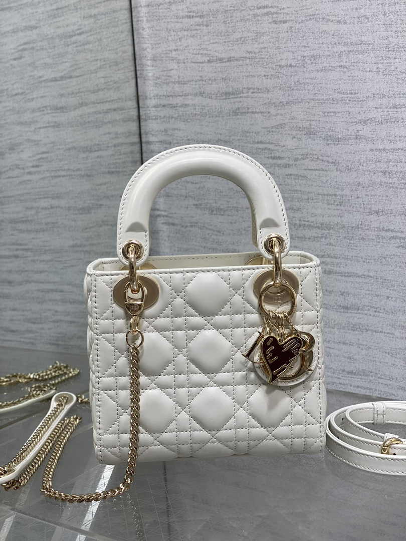 Dioramour Mini Lady Dior Bag M0505 Latte Cannage Lambskin - Default Title - View 3