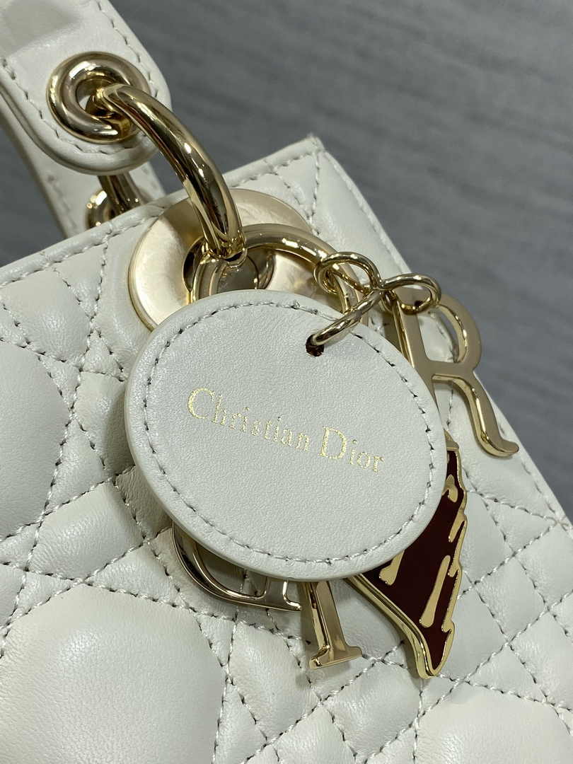 Dioramour Mini Lady Dior Bag M0505 Latte Cannage Lambskin - Default Title - View 5