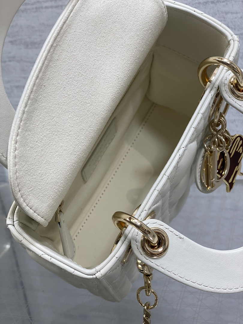 Dioramour Mini Lady Dior Bag M0505 Latte Cannage Lambskin - Default Title - View 9