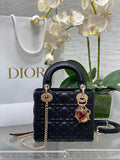 Dioramour Mini Lady Dior Bag M0505 Black Cannage Lambskin - Default Title - View 1