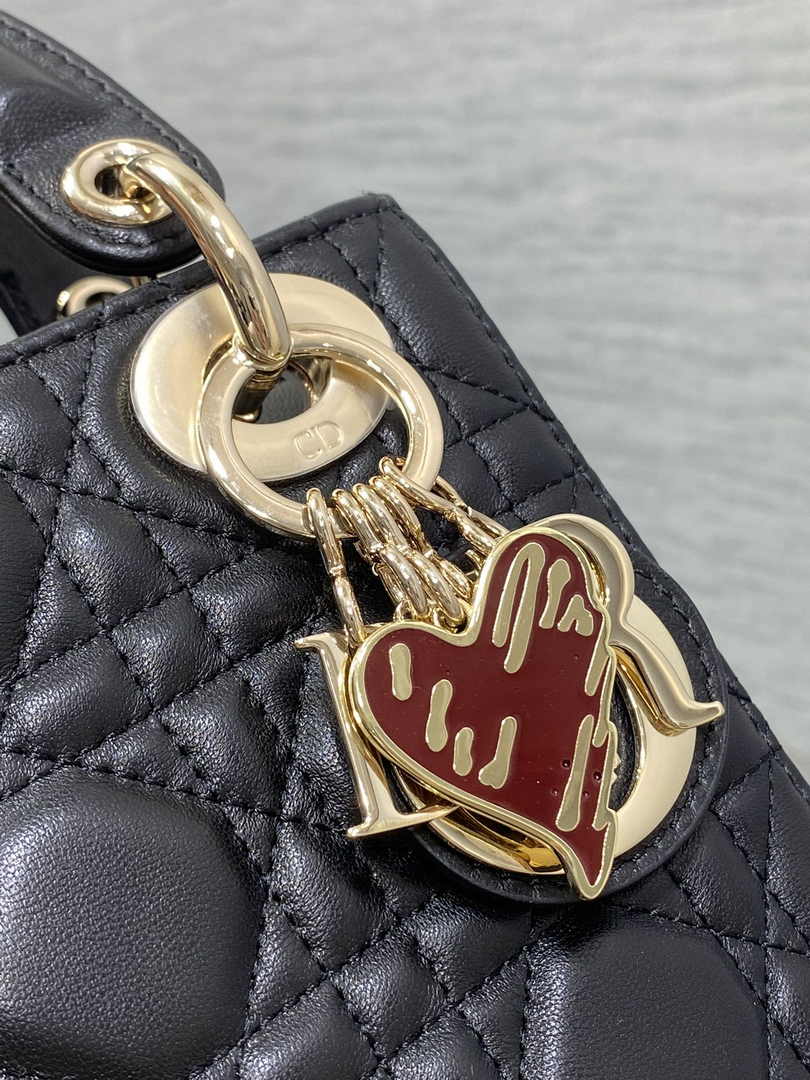 Dioramour Mini Lady Dior Bag M0505 Black Cannage Lambskin - Default Title - View 4