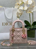 Mini Lady Dior Bag Pink Cannage Lambskin M0505 - Default Title - View 1
