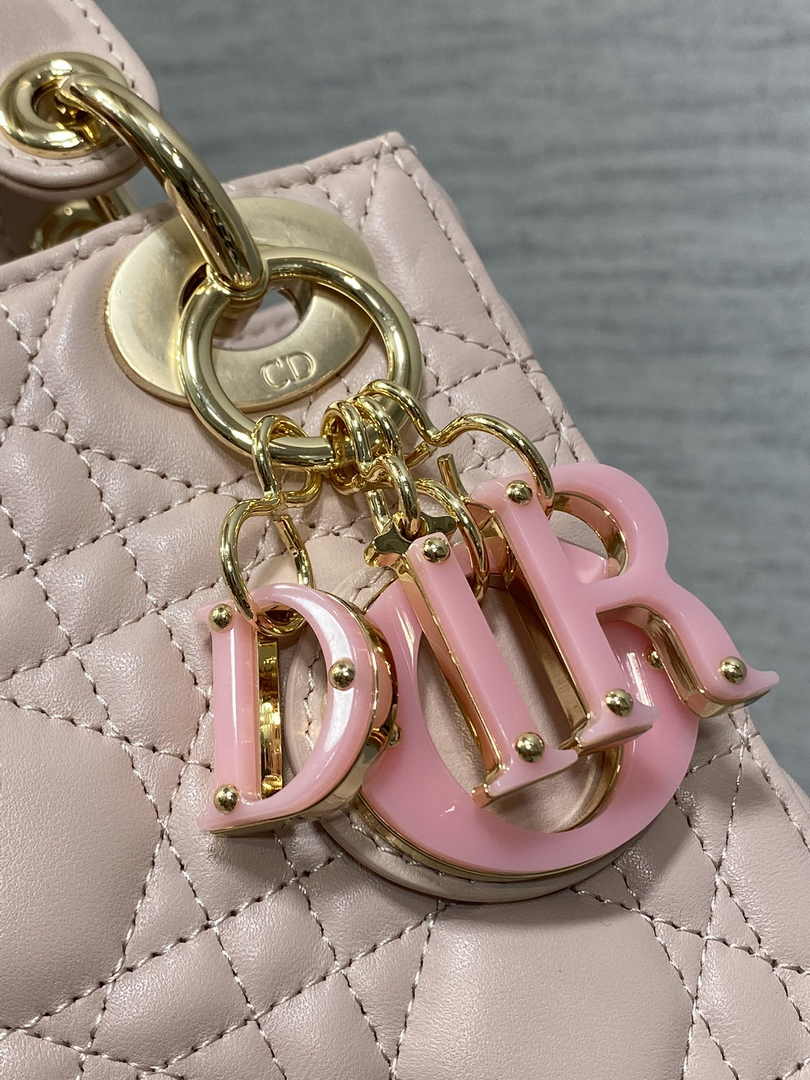 Mini Lady Dior Bag Pink Cannage Lambskin M0505 - Default Title - View 9