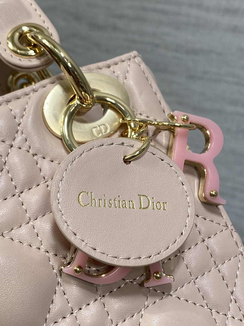 Mini Lady Dior Bag Pink Cannage Lambskin M0505 - Default Title - View 8